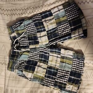 Gymboree Plaid Patchwork Shorts - Blue, Green, White